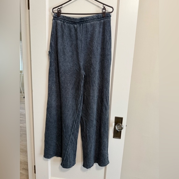 Three Bird Nest Grey Blue Wide-Leg Pants - Picture 2 of 5